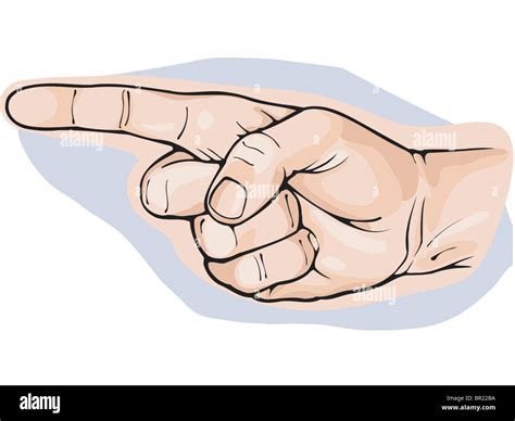 Un dibujo de una mano apuntando con fondo Fotografía de stock - Alamy