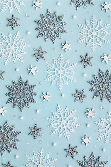 "Snowflake Background" by Stocksy Contributor "Ruth Black" | Snowflake wallpaper, Xmas wallpaper ...