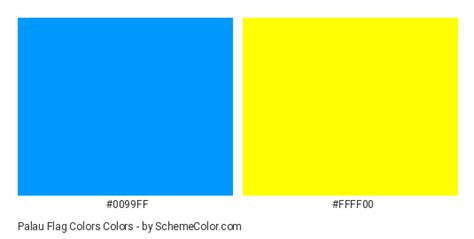 Palau Flag Colors » Country Flags » SchemeColor.com