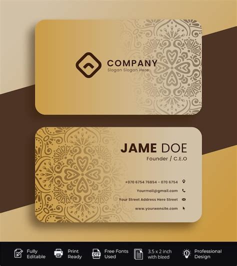 Premium Vector | Simple luxury business card design template
