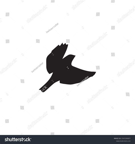 Bird Silhouette Vector Black White Stock Vector (Royalty Free ...