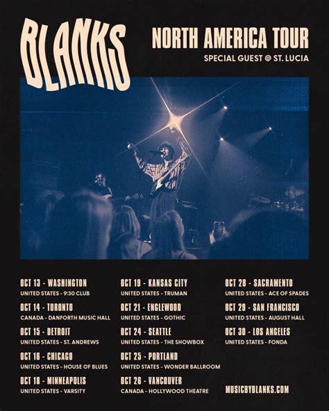 Blanks North America Tour 2022 - DutchCultureUSA