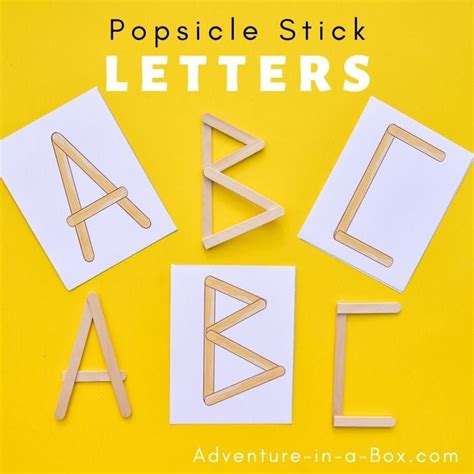 Popsicle Stick Letter Cards | Adventure in a Box