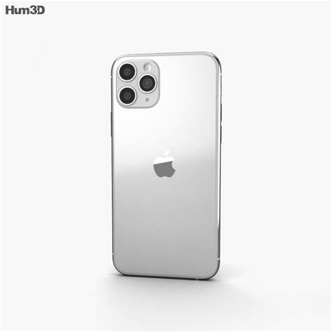 Apple iPhone 11 Pro Max Silver 3D model - Electronics on Hum3D