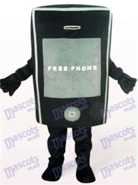 Black Phone For Promotion Adult Mascot Costume