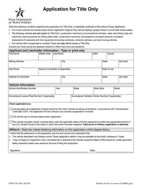 2015-2023 Form TX VTR-131Fill Online, Printable, Fillable, Blank ...