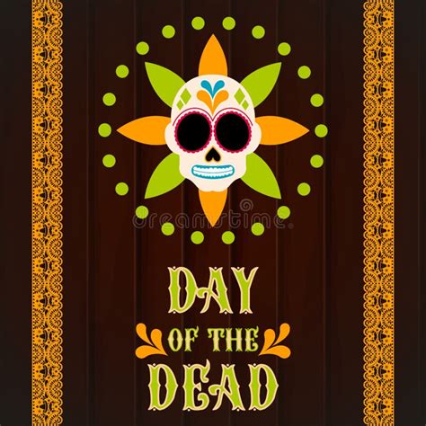 Day of the dead poster stock vector. Illustration of design - 161465871