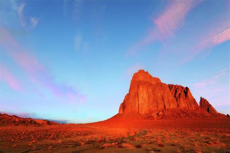 Shiprock at sunrise Photograph by Alex Nikitsin - Fine Art America