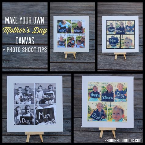 DIY Mother's Day Canvas + Photo Shoot Tips - Paging Fun Mums