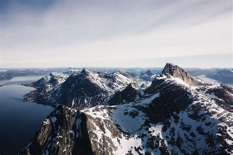 top of qingaaq mountain in nuuk fjord greenland 4k HD Wallpaper