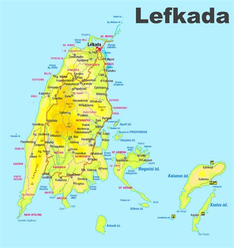 Lefkada travel map