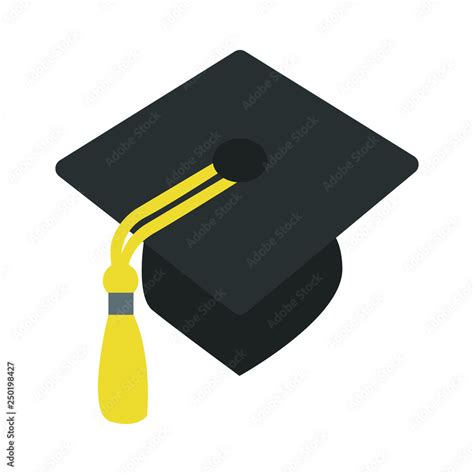 Graduation cap vector emoji Stock Vector | Adobe Stock