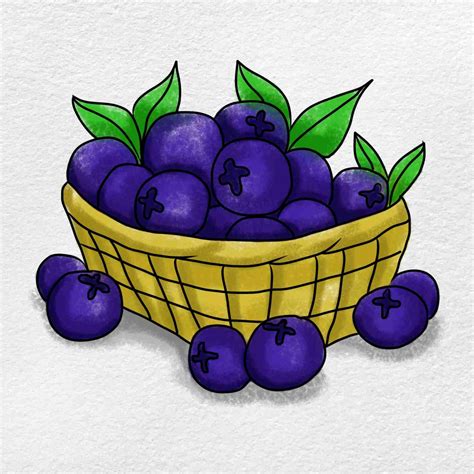 Blueberries Drawing - Rich Wifearmas