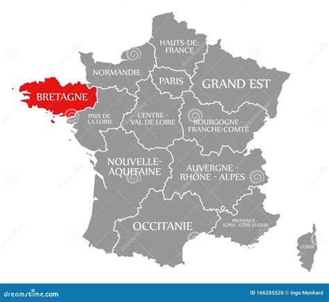 Modern Map - Bretagne France FR Stock Illustration | CartoonDealer.com ...