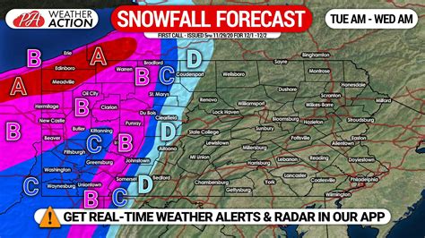 First Call Snowfall Forecast for Tuesday’s Wrap-Around Snow in ...