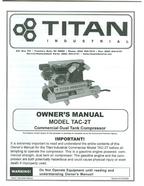 TITAN TAC-2T OWNER'S MANUAL Pdf Download | ManualsLib