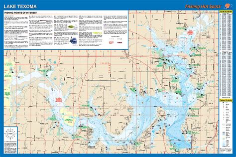 Texoma Fishing Map, Lake