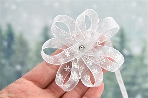 Sheer White Snowflake Ribbon – By the Yard – The Ornament Girl's Market