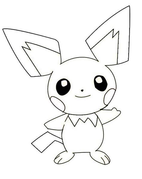 Cute Pichu Coloring Pages Printable Pdf - Coloringfolder.com | Pokemon ...