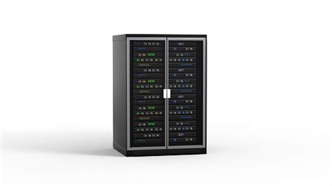 Modern Server Rack Server Rack Image Isolated On White Background 3d ...