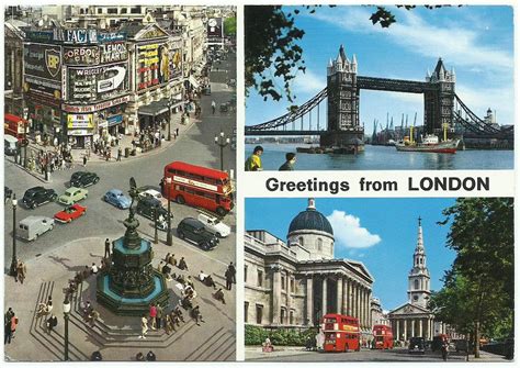 Greetings from London Vintage Postcard 3 Views | Etsy