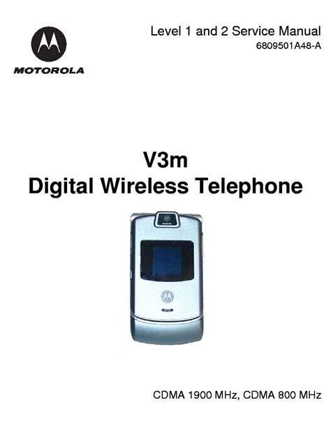 MOTOROLA V3M SERVICEMANUAL Service Manual download, schematics, eeprom, repair info for ...