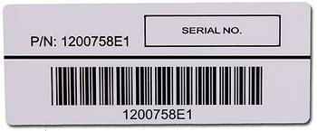 Custom printed asset barcode labels