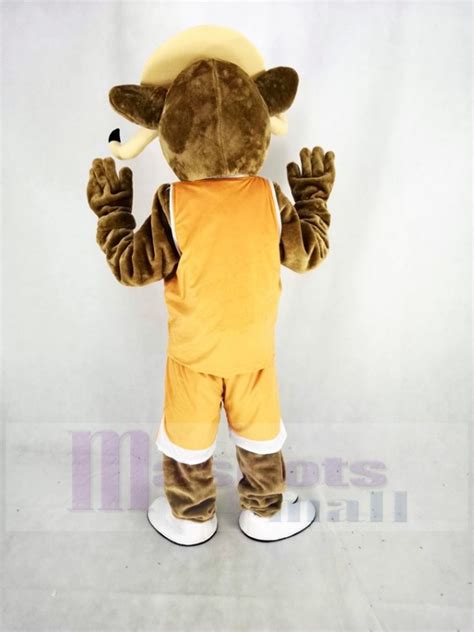 Texas Longhorns Sport Bull with Brown Coat Mascot Costume Animal