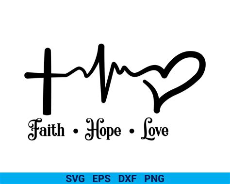 Faith Hope Love Heart SVG Christmas Cut Files Faith Svg - Etsy