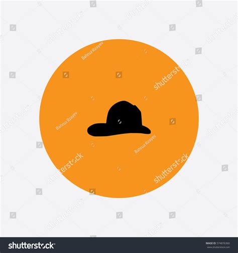 Fireman Hat Icon Silhouette Vector Illustration Stock Vector (Royalty ...