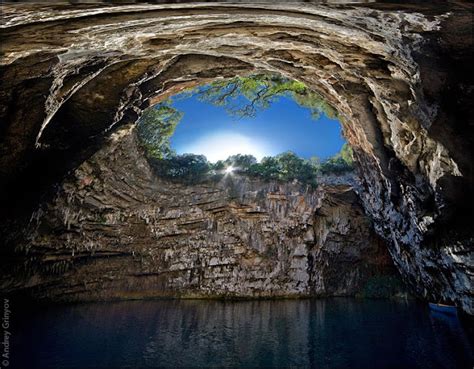 Homer's Ithaca: Τhe world famous lake-cave "Melissani" on Kefalonia: Τhe mysterious "Cave of the ...