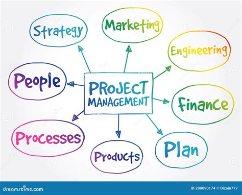 PROJECT Mind Map Flowchart, Business Concept Stock Image | CartoonDealer.com #201919453