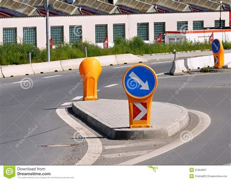 Urban Roads and Traffic Signs Stock Image - Image of strip, destination ...