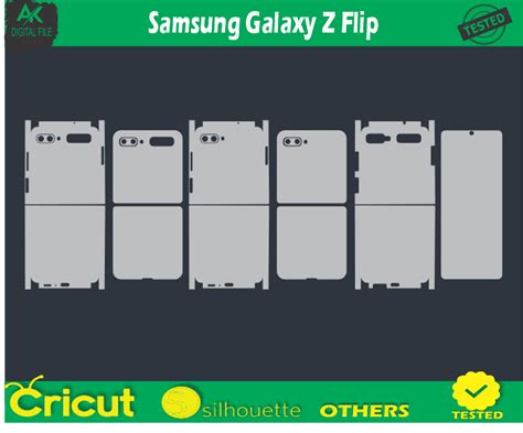 Samsung Galaxy Z Flip Skin Vector Template - AK Digital File