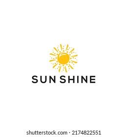 Sunshine Logo Design Concept Template Vector Stock Vector (Royalty Free ...