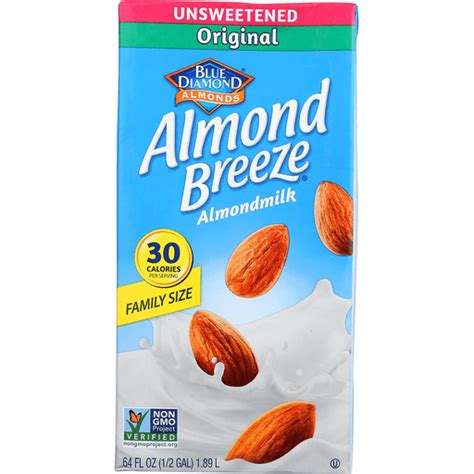 Almond Breeze Unsweetened Original Almond Breeze - Case of 8 - 64 fl oz ...