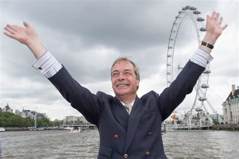 Nigel Farage Joins Fishing For Leave On A Flotilla Down The Thames