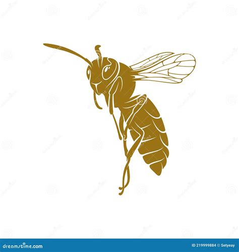 Wasp Vector Illustration. Wasp Logo Design Concept Template Stock ...