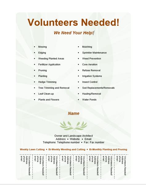 Volunteer Flyer Template | Free Word Templates