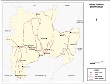 District Map of Sunyani West District. Source: Sunyani West District... | Download Scientific ...