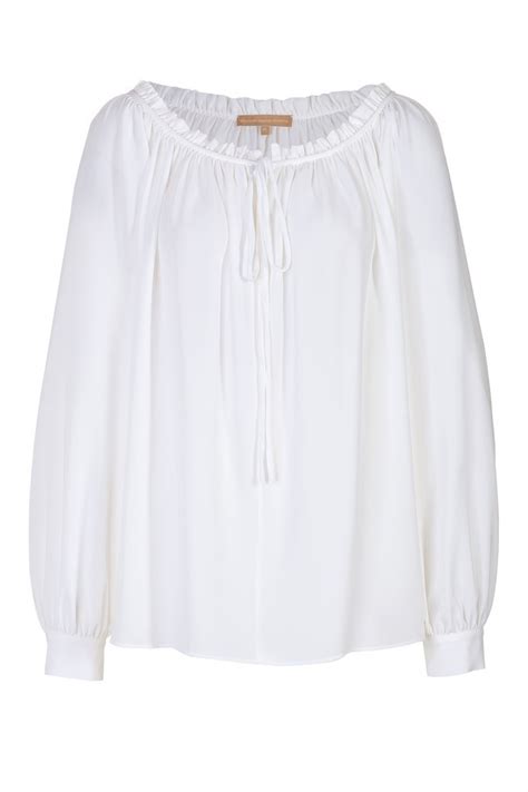 White Cotton Peasant Blouse with Drape sleeve – Elizabeth's Custom Skirts