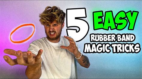 5 EASY Rubber Band Magic Tricks *TUTORIAL* - YouTube