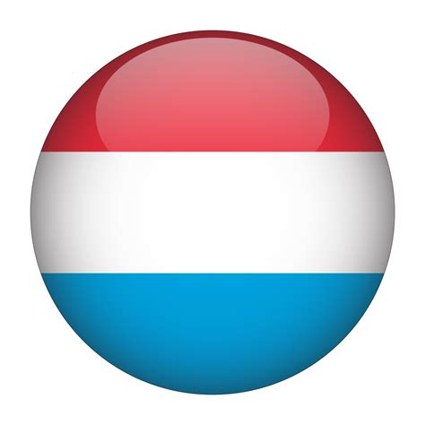 Luxembourg 3D Rounded Flag with Transparent Background 15089230 PNG