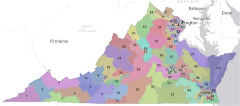 Virginia House Of Delegates Map - Map Of Zip Codes