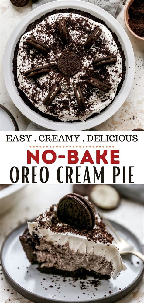 No-Bake Oreo Pie - Only 3 Ingredients! - Kim's Cravings