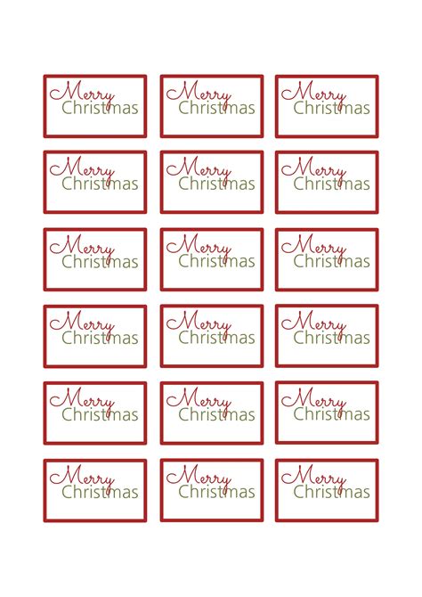 Free Printable Christmas Gift Tags