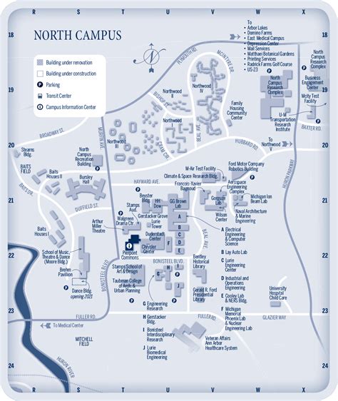 Campus Map | University of Michigan Online Visitor's Guide