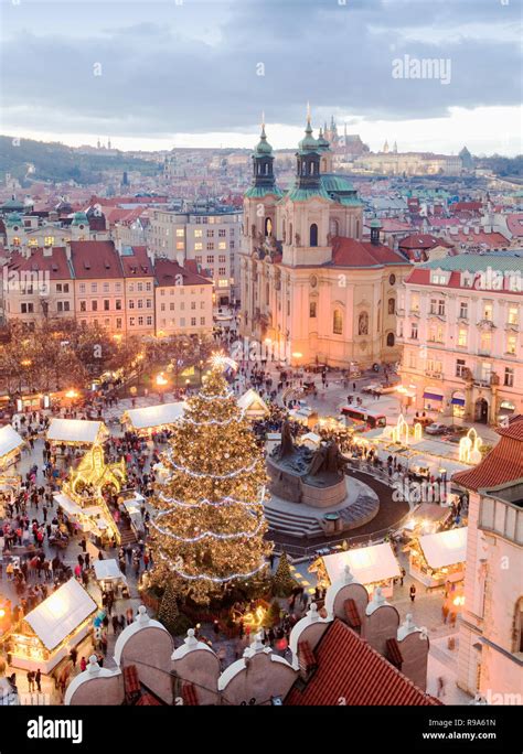 Czech Republic, Prague - Christmas Market at The Old Town Square Stock ...