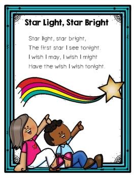 "Star Light, Star Bright" Nursery Rhyme Mini-Pack | TPT