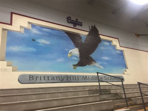 Awesome mural in Brittany Hill Middle School gym - Blue Springs School ...